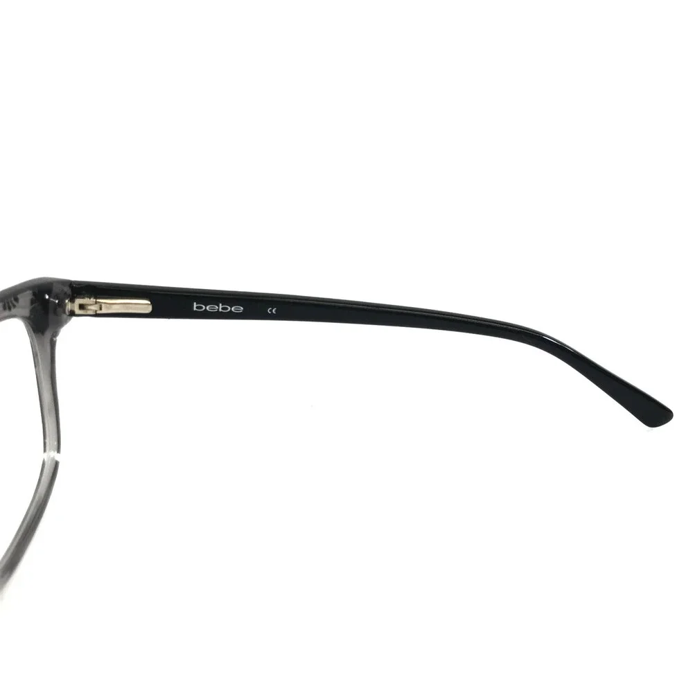 Bebe Eyeglasses Frames BB5163 001 GREY CRYSTAL Black Cat Eye Full Rim 55-17-135